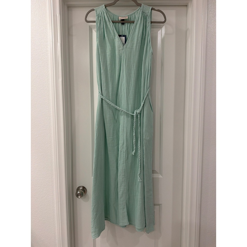 Universal Thread Sleeveless V-Neck Midi Dress Womens Small Mint Green Gauze